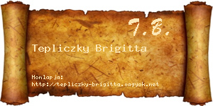 Tepliczky Brigitta névjegykártya